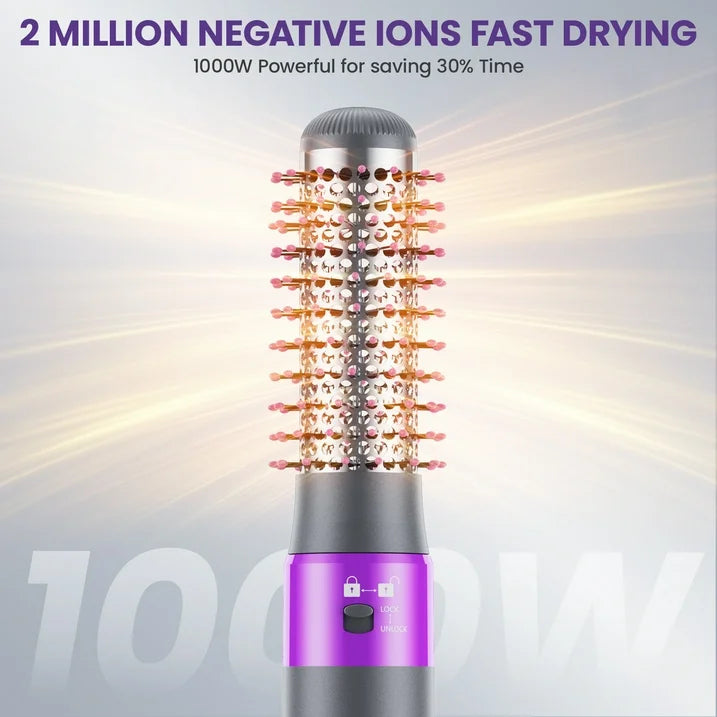 NEXPURE 6 in 1 Hot Air Styler, Dusty Purple Blow Dryer Brush, Fast Drying, No Heat Damage