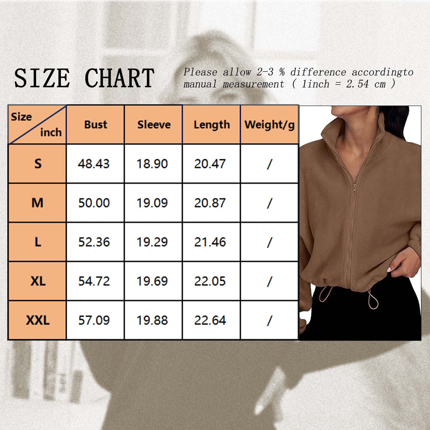 SHIBEVER Women Hoodies Casual Long Sleeves Pullover Fall Trendy Fit Zip Soild Brown Loose Hooded Tops for Women Size L