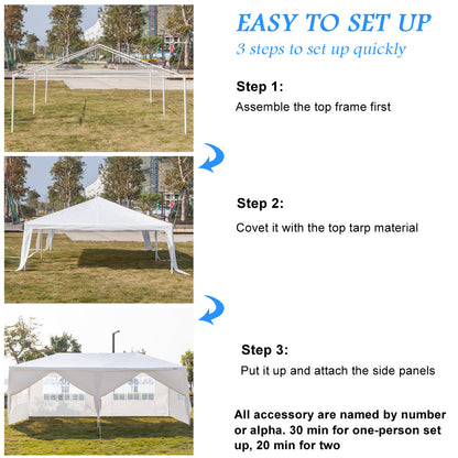 10'x20' Wedding Party Canopy Tent,6 Removable Sidewalls Great for Outdoor