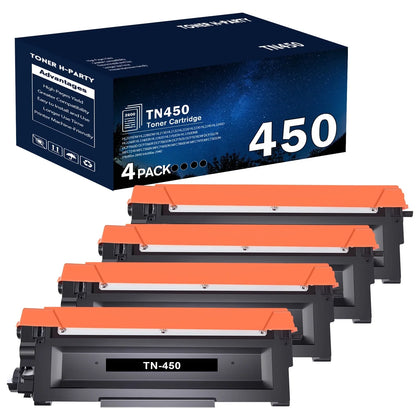 TN450 TN-450 Toner Cartridge Replacement for Brother TN450 TN-450 TN420 TN-420 HL-2270DW HL-2280DW DCP-7065DN MFC-7360N MFC-7860DW HL-2240D DCP-7060D MFC7460DN MFC7240 High Yield (Black 4-Pack)