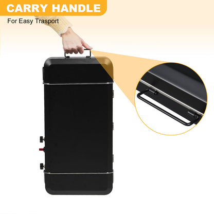 Tabletop 2-in-1 Camping Griddle/Stove Propane Stove Camping Portable Griddle Burner w/ Windpanel