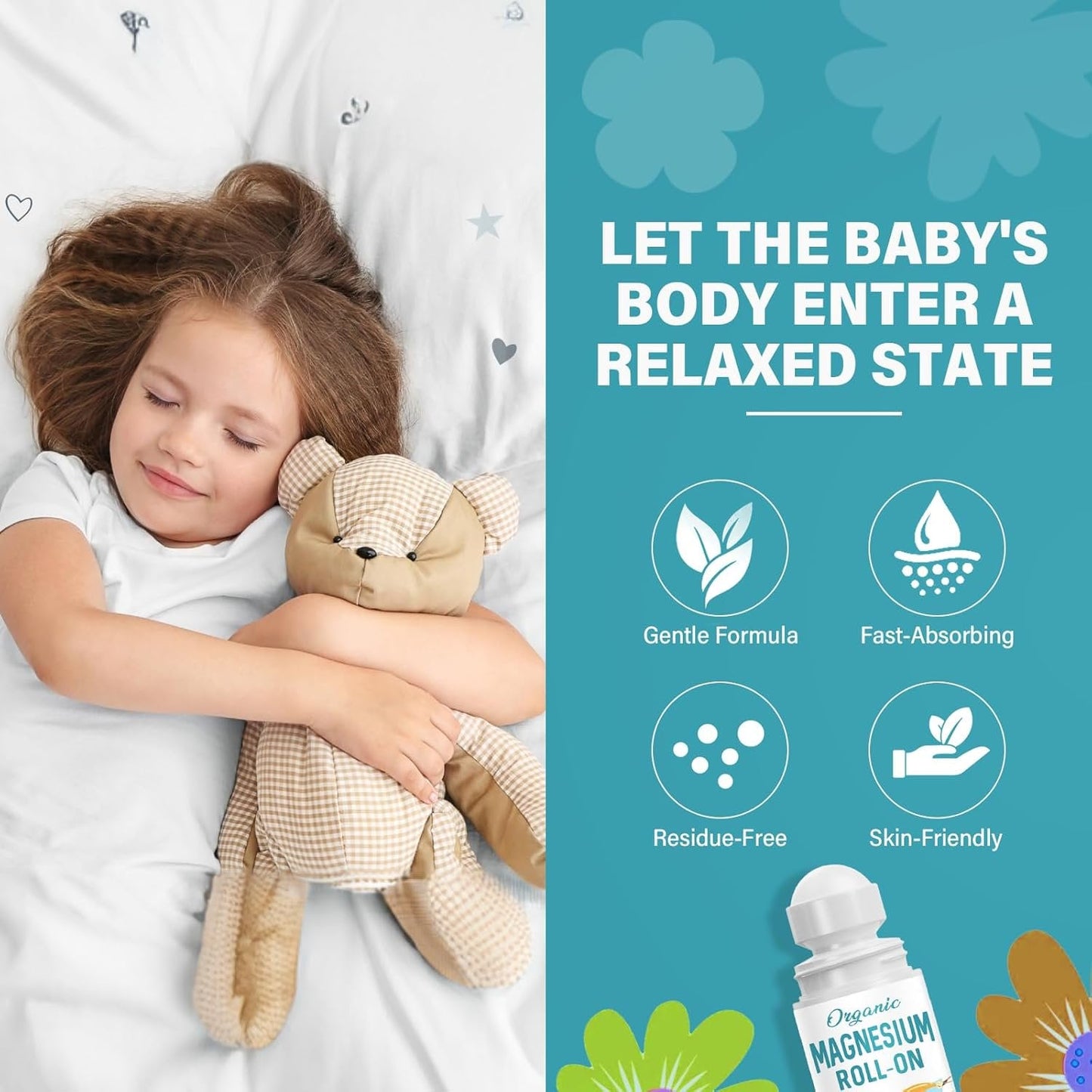 Magnesium Lotion For Kids Sleep & Calm - Help Children Calm and Sleep, Support a Balanced Mood, Bedtime & Night, New