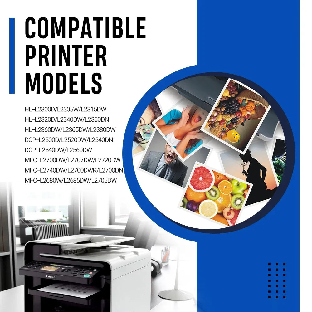 TN660 TN-660 Toner Cartridge Compatible Black Toner Replacement for Brother TN 660 TN-660 HL-L2300D L2320D L2360DW L2380DW MFC-L2680W L2705DW DCP-L2520DW L2540DW Printer Ink - 4 Pack