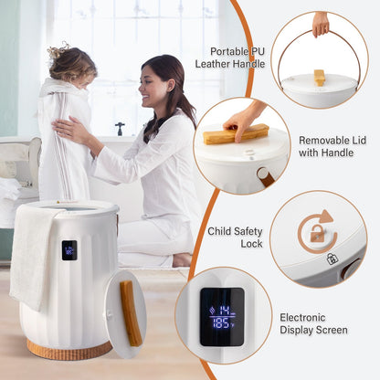 Ktaxon Towel Warmer, Luxury Towel Warmer Bucket, Large Towel Warmers for Bathroom, Auto Shut Off