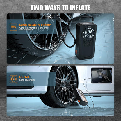 NEX-POW Car Jump Starter with Air Compressor, 12V 3000A Car Battery Jump Starter with 150 PSI Tire Inflator