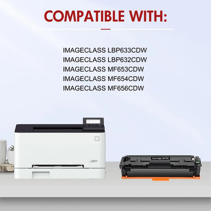 067 067H Toner Cartridge Compatible for Canon 067 067H Cartridge 067 imageCLASS MF656Cdw MF654Cdw LBP632Cdw LBP633Cdw MF653Cdw Printer High Yield CRG-067 Ink(4-Pack, Black Cyan Magenta Yellow)