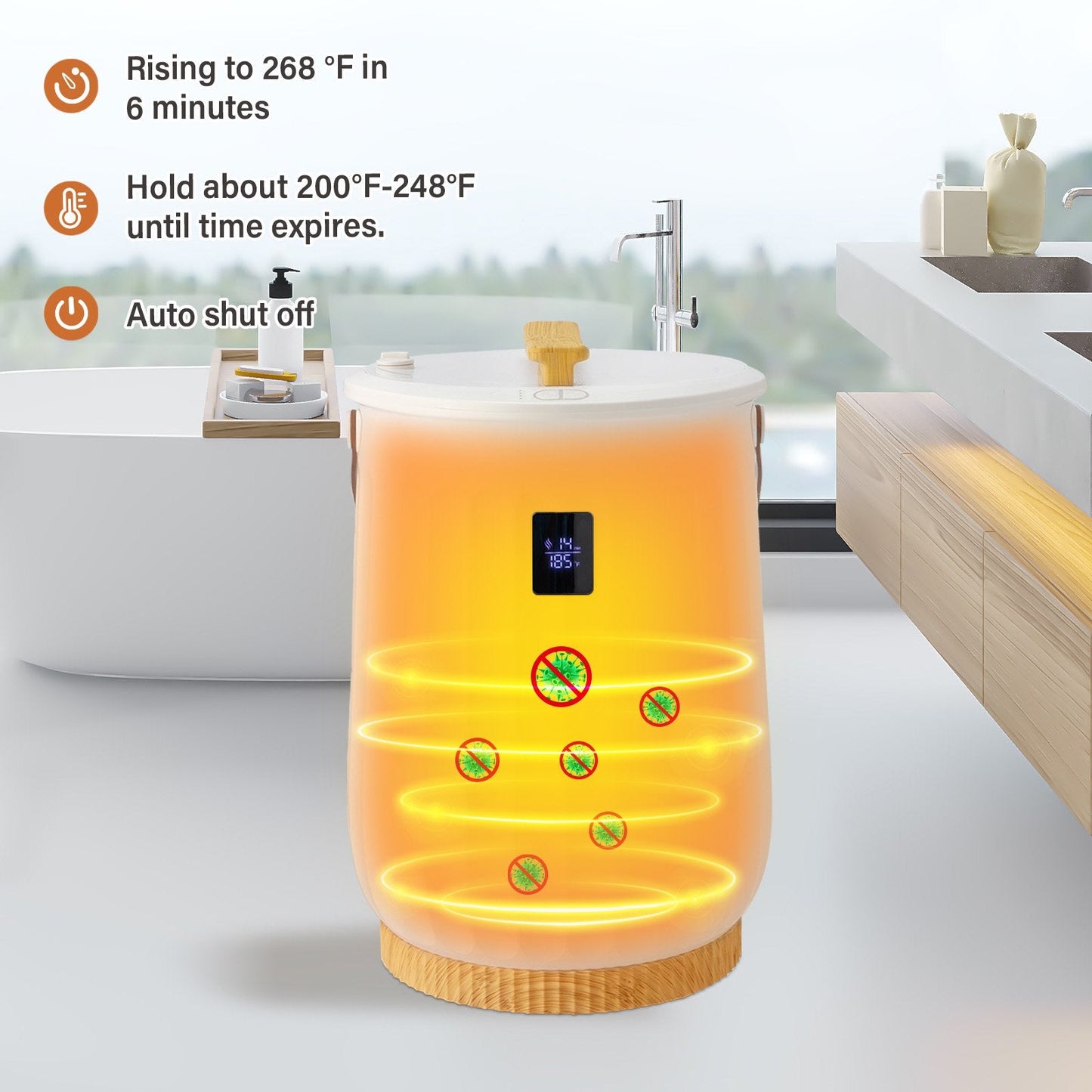 Ktaxon Towel Warmer, Luxury Towel Warmer Bucket, Large Towel Warmers for Bathroom, Auto Shut Off