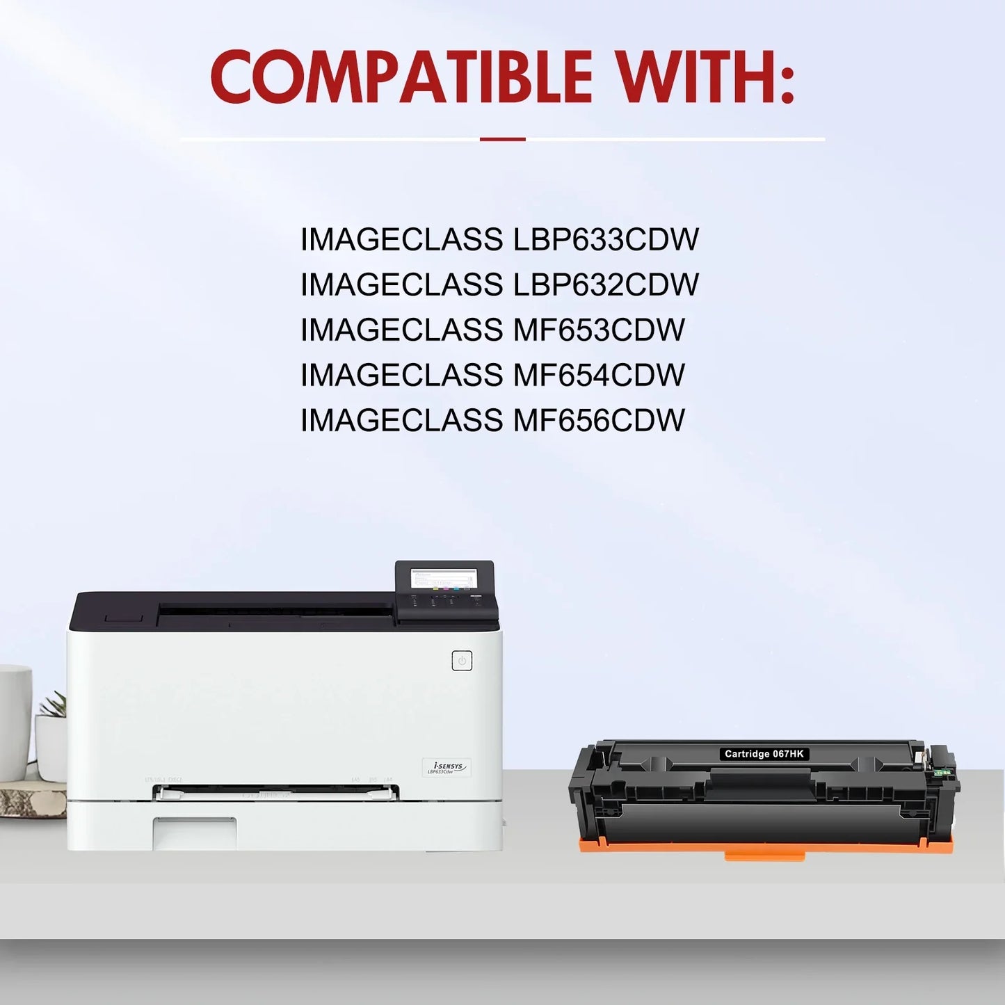 067H Toner Cartridge Compatible for Canon 067H 067 CRG-067H ImageCLASS MF656Cdw MF654Cdw MF653Cdw LBP633Cdw LBP632Cdw High Yield Printer Toner (4-Pack,Black Cyan Magenta Yellow)