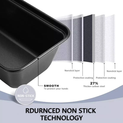 Pan,Carbon Steel Bread Toast Mold for Bakeware,Homemade Cakes,Black