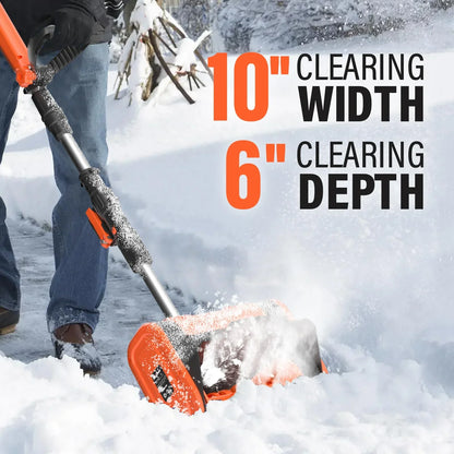 MAXLANDER Cordless Snow Shovel, 20V 11-Inch Electric Battery Snow Blower with Adjustable Handle (4.0Ah Battery, Charger and Cover Included)