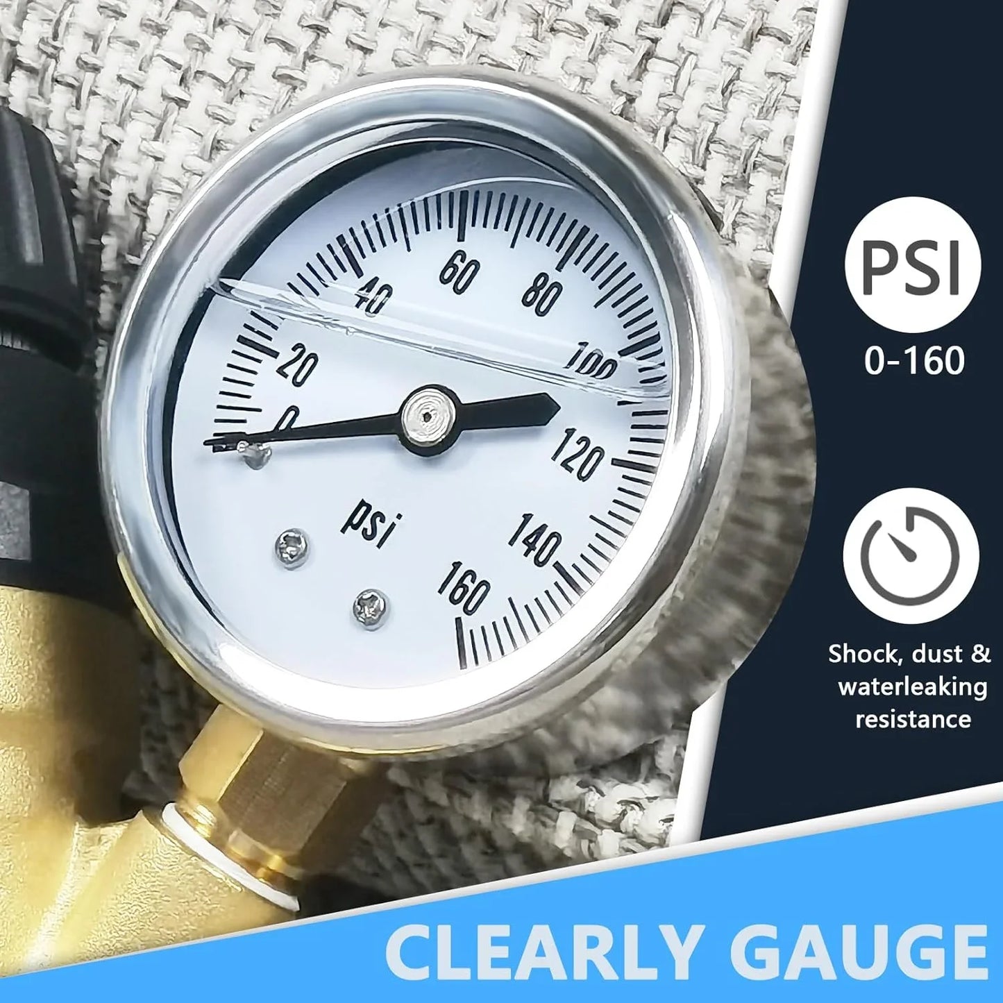 EXERAUO RV Water Pressure Regulator with Adjustable Handle, Water Pressure Regulator for RV Camper, Upgrade Water Pressure Reducer Fit Camper Travel Trailer