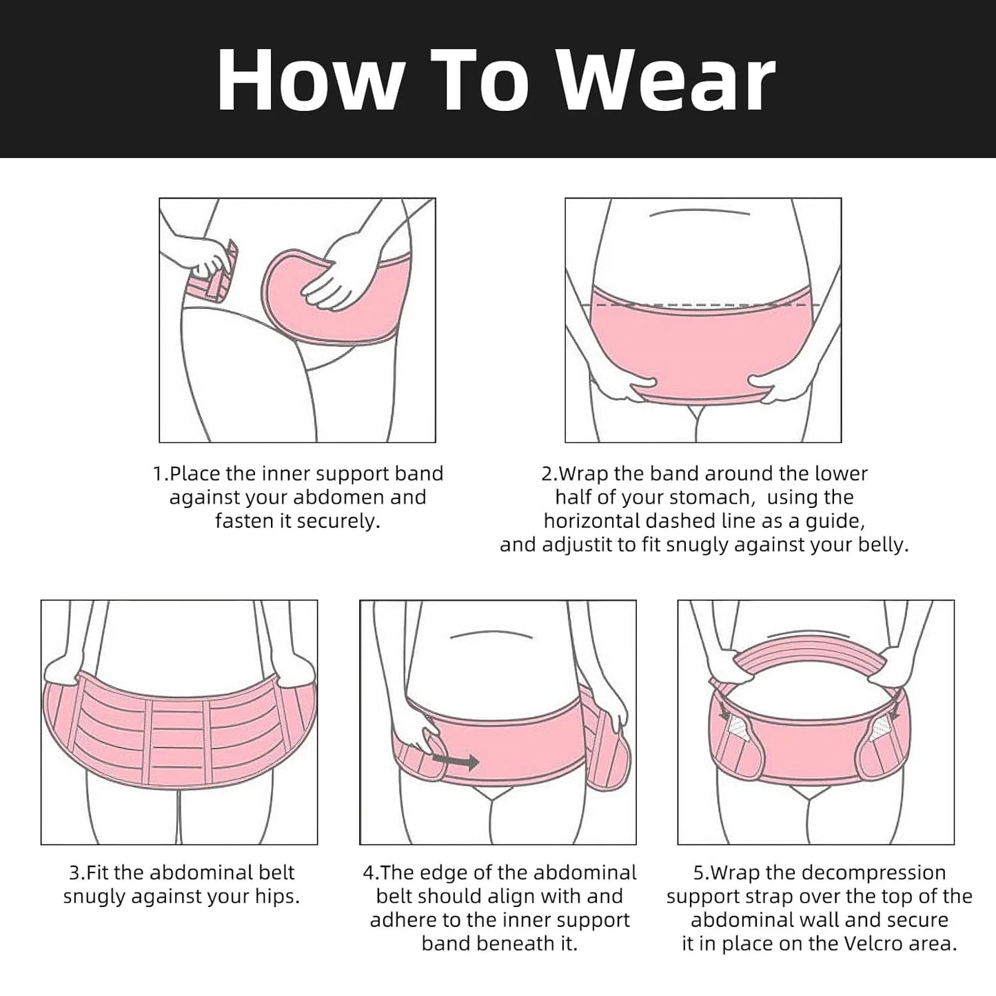 Maternity Support Belt Pregnancy Belly Band, Pregnancy Must Haves Belly Support Band, Antepartum Abdominal Back Support & Postpartum Belly Band - Pregnant Mom Gifts