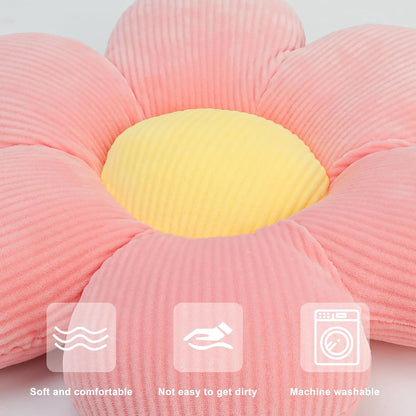 2 Pack Flower Pillows, 16 in Cute and Comfortable Floor Cushions Soft Fun Plant Throw Pillows Preppy Aesthetic Room Decor for Couch Sofa Chair