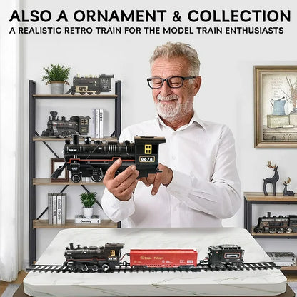 JUGAAD LIFE Train Set for Kids Electric Train Toy for Boys Girls Train Toys with Smokes, Lights & Sound, Christmas Gifts for Kids 3 4 5 6 7 8 Years Old