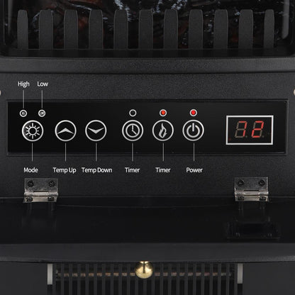 Zimtown 1500W Electric Indoor Freestanding Fireplace with Remote Control, Black