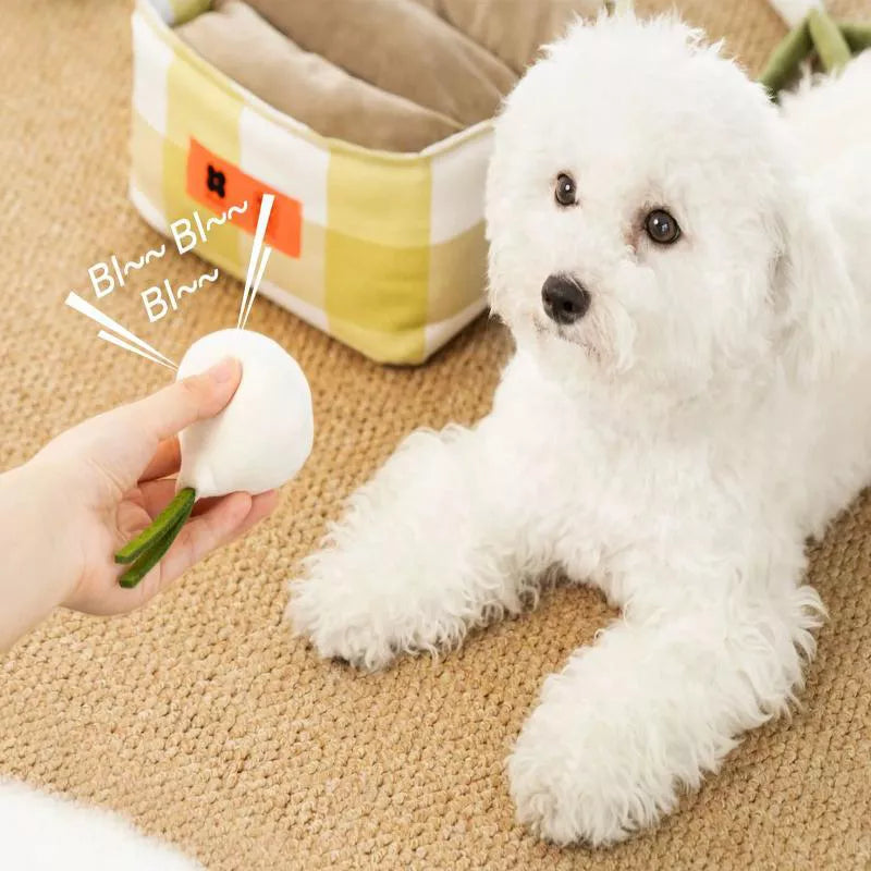 Mewoofun Pet Toy Vegetable Shape Interactive Toy Dog Treat Puzzle Feline Canine Enrichment Multi Style Toys, Green, 10.63"*1.97"*9.06"
