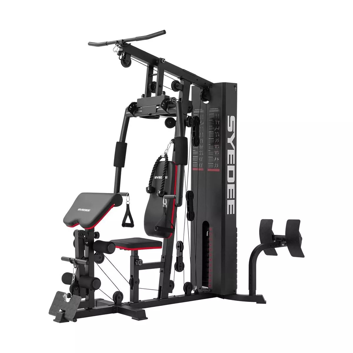 ER KANG Home Gym, Multifunctional Home Gym Equipment, Home Gym Station with 150LBS Weight Stack, Exercise Equipment for Full Body Strength Training