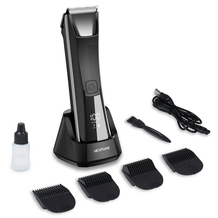 NEXPURE Bikini Trimmer,Pubic Hair Trimmer Groin Ball Shaver for Women and Men, IPX5 Waterproof, USB Recharge Dock