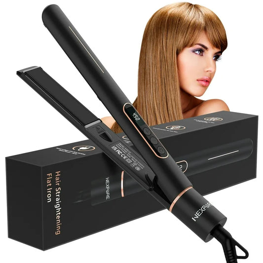 NEXPURE Professional 1 Flat Iron 2 in 1 Hair Straightener  Curling Iron Salon Styling Tool