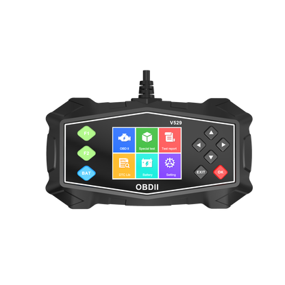 Professional OBD2 Diagnostic Scanner Tool - Engine Check Light Code Reader, Battery Voltage Tester, I/M Readiness, Reset, and Code Eraser, Suitable for All OBD II Protocol Car & Truck Since 1996