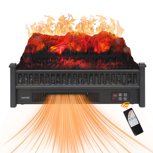 Zimtown 23" 1400W Electric Fireplace Logs Heater FreeStanding Fire Flame Stove