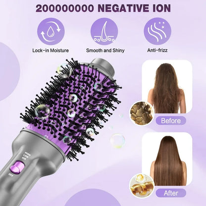 NEXPURE Hair Dryer and Blow Dryer Brush in One, New Upgrade 4 in 1 Hair Dryer Brush with Negative Ion Anti frizz Ceramic Titanium Barrel