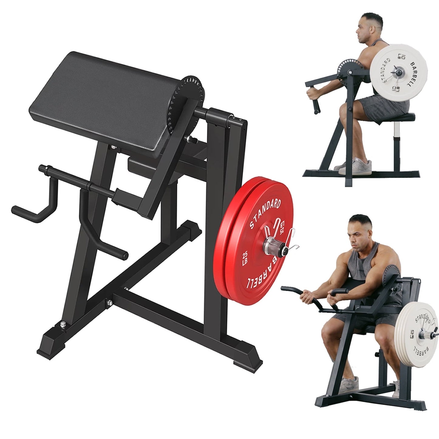 Syedee Bicep Curl and Tricep Press Extension Machine , Adjustable Seat, 2 in 1 Preacher Curl Machine with Isolation Training for Home Gym Workout Station
